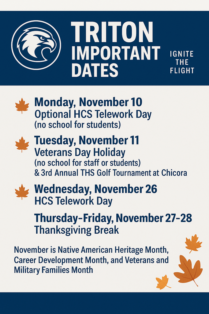 THS November Dates to Remember!