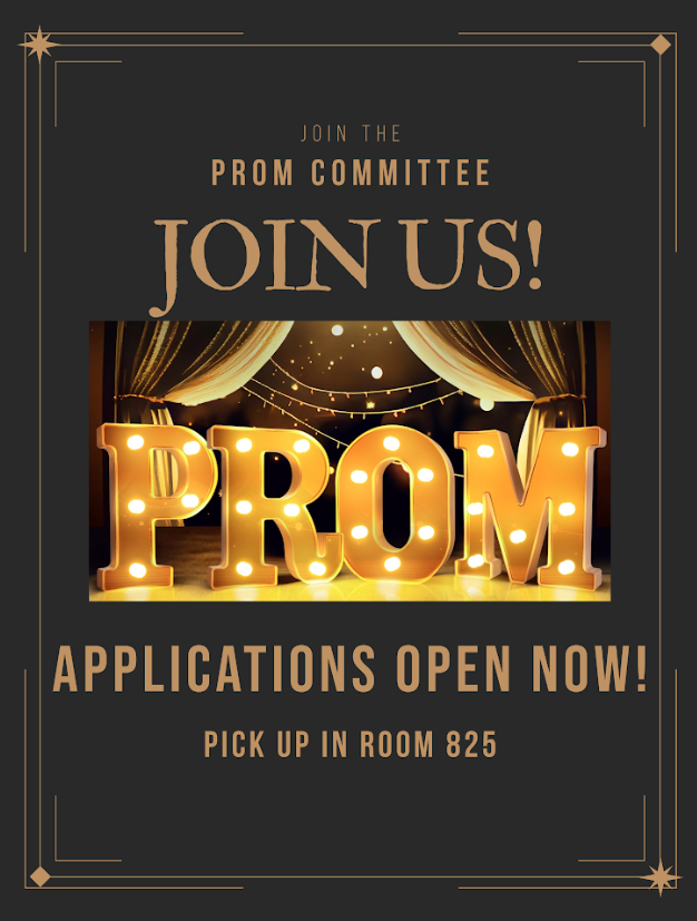 Stop by Room 825 if interested in joining Triton's 2026 Prom Committee