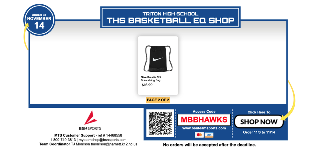 THS Boys Basketball Team Store