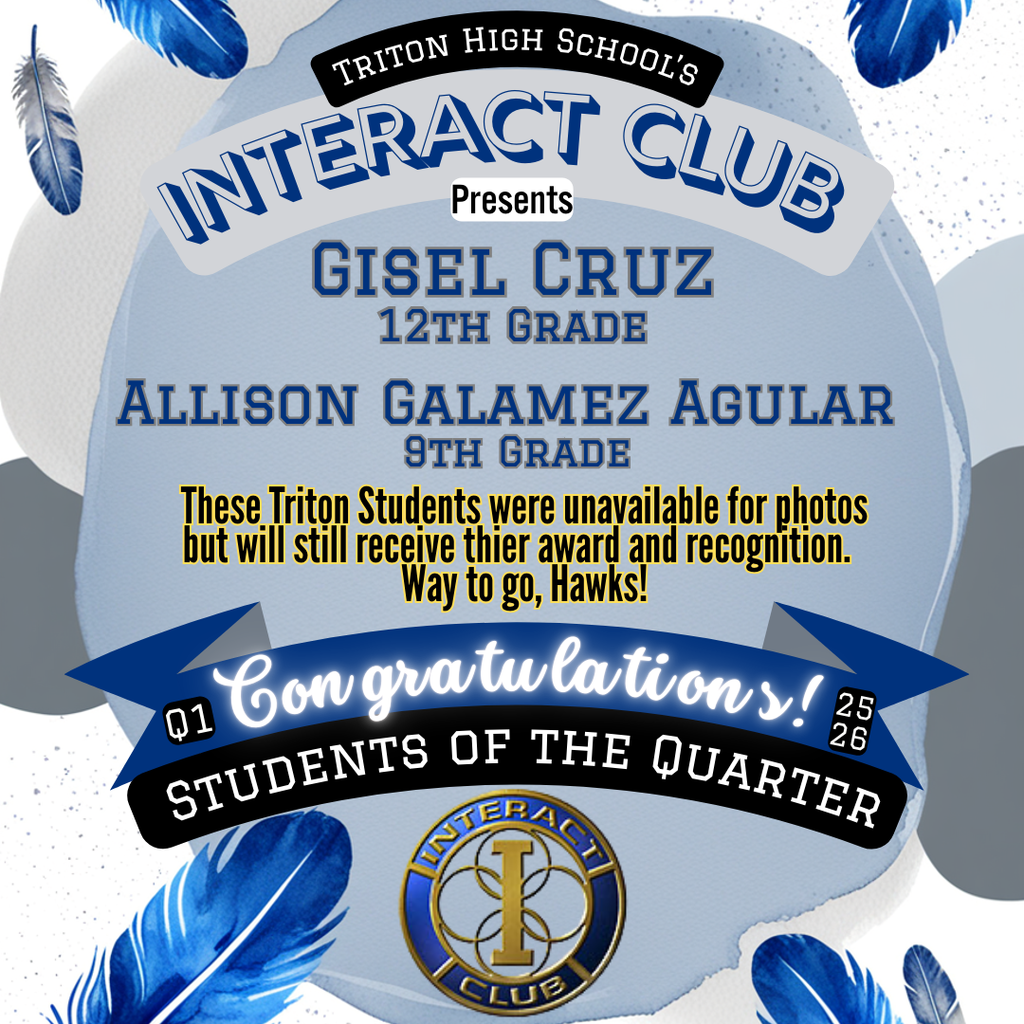 Interact Club Students of the Quarter Q1 25/26
