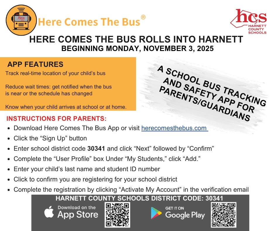 Here Come the Bus App directions