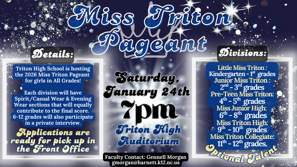 Sign up for Miss Triton, TODAY!