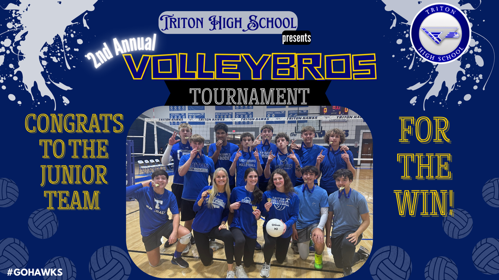 Way to GO, Hawk Junior Team, for winning the 2nd Annual THS Volleybros Tournament!  