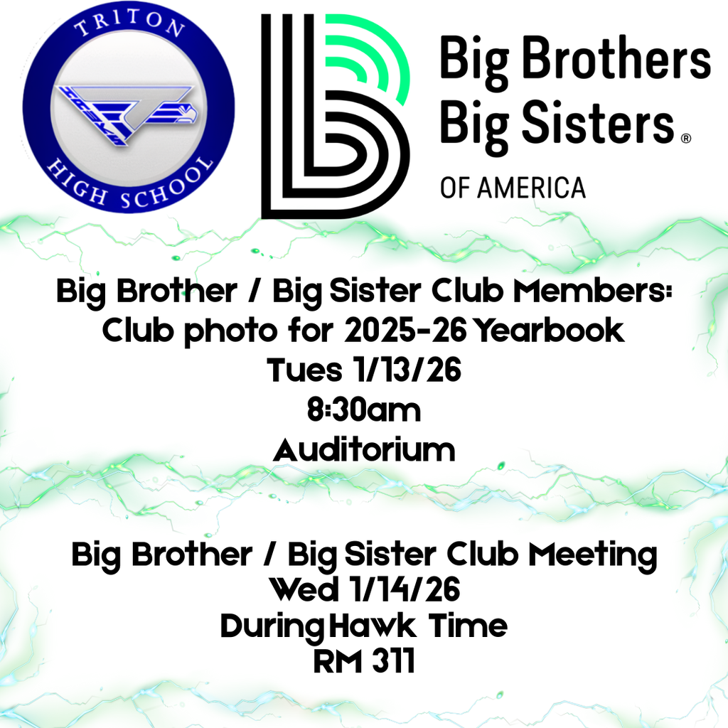 THS Big Brother, Big Sister Club Info for this Week
