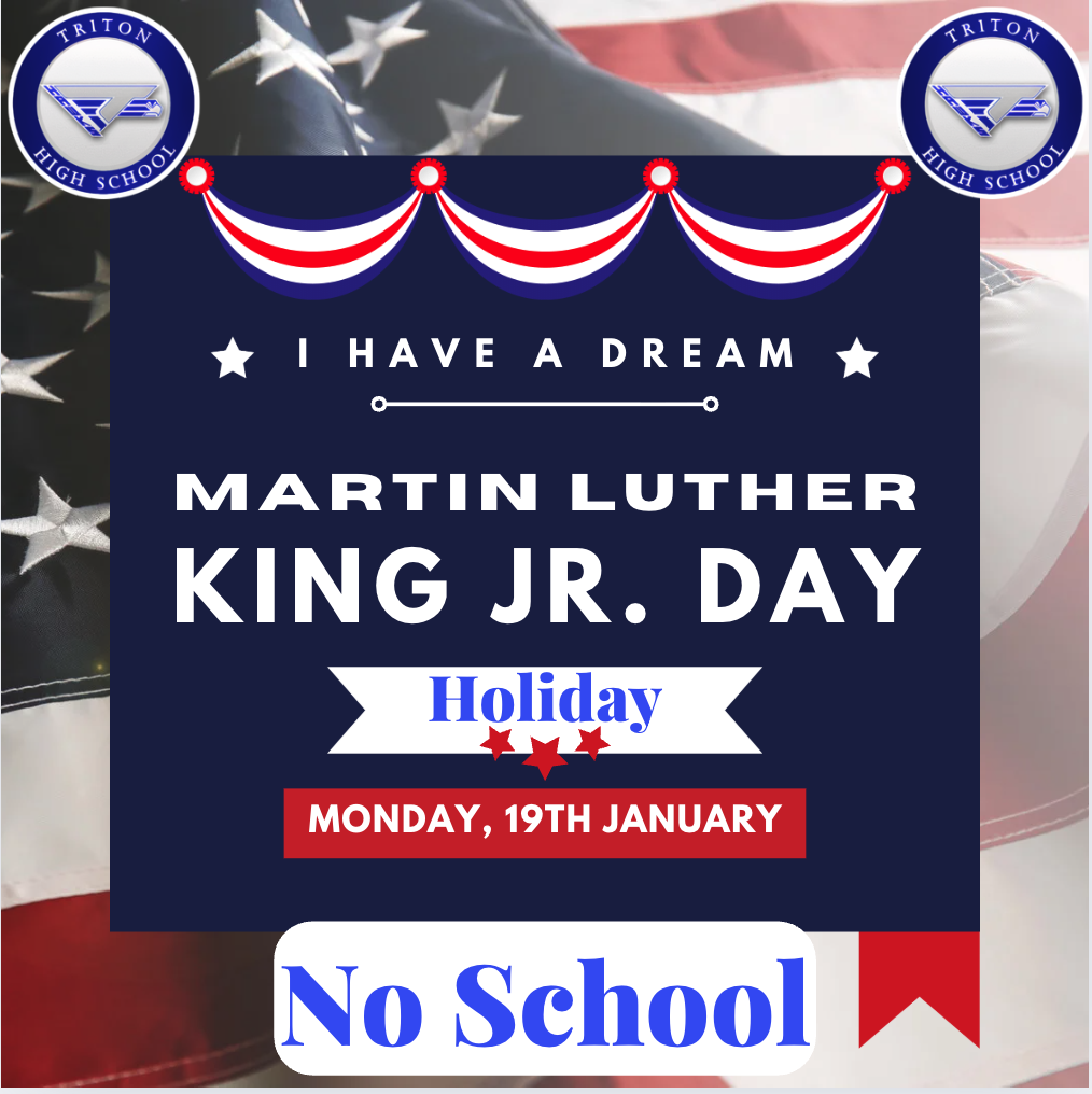 MLK Jr. Holiday Monday, Jan. 19th, 2026  - No School
