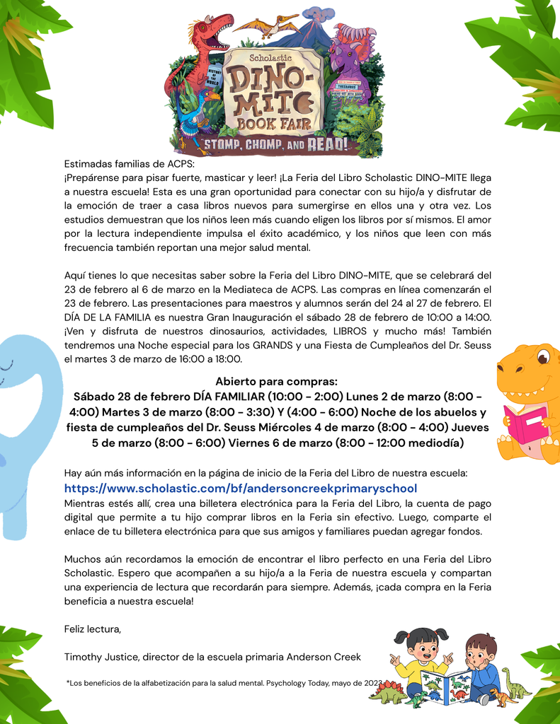 Próximamente la Feria del Libro Dino-Mite