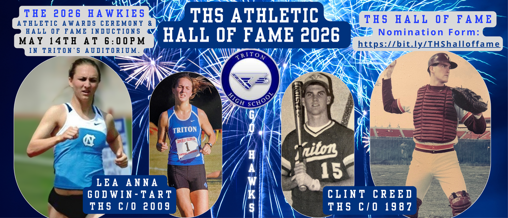 Congratulations to our 2026 Triton Athletic Hall of Fame Inductees!