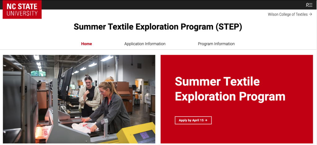 Summer Textile Exploration Program (STEP)