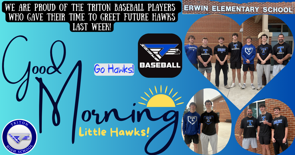 We are proud of the Triton Baseball Players  who gave their time to greet future Hawks Last Week!