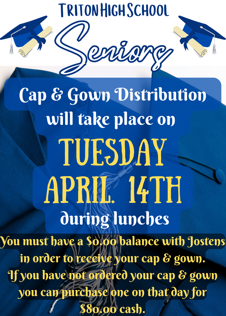 Cap & Gown Distribution Info for Seniors
