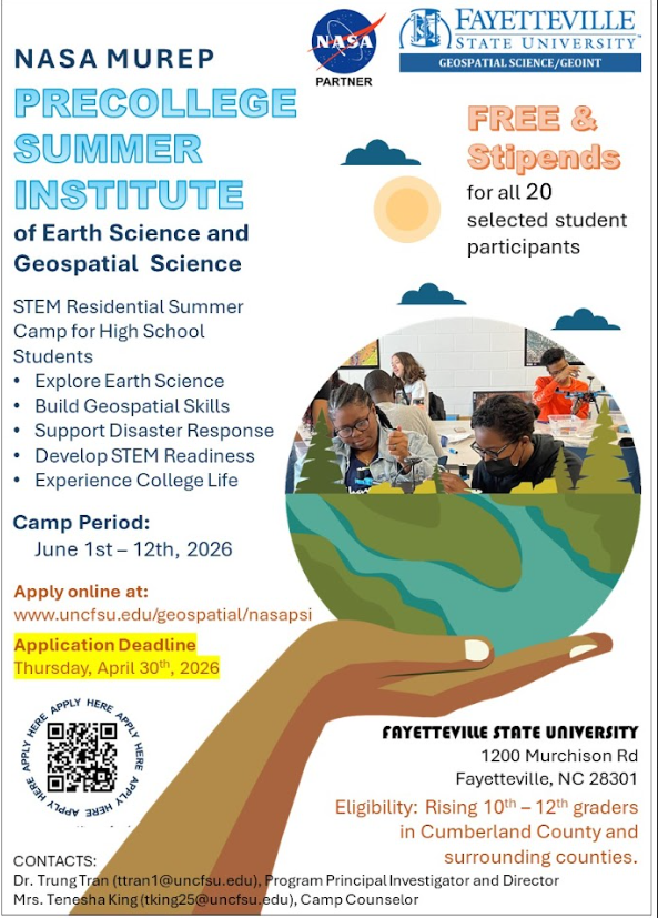 NASA MUREP PRECOLLEGE SUMMER INSTITUTE : www.uncfsu.edu/geospatial/nasapsi