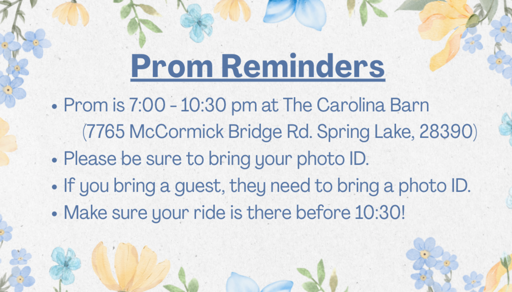 prom reminders