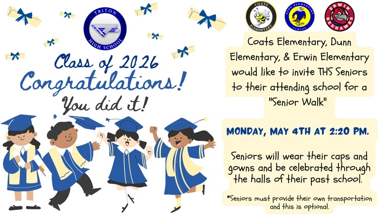 Monday, May 4, 2026 Class of 2026 Hawks Senior Walk