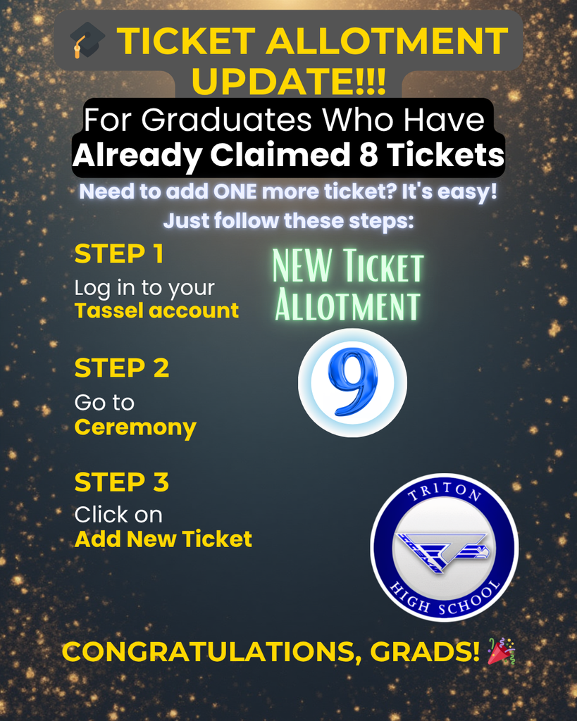 Grad Ticket Number Allowed Updated to 9 