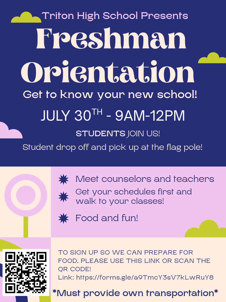 Triton's Freshman Orientation - 7/30/26 - 9AM-12PM