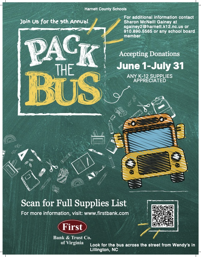 pack the bus with Harnett County schools!