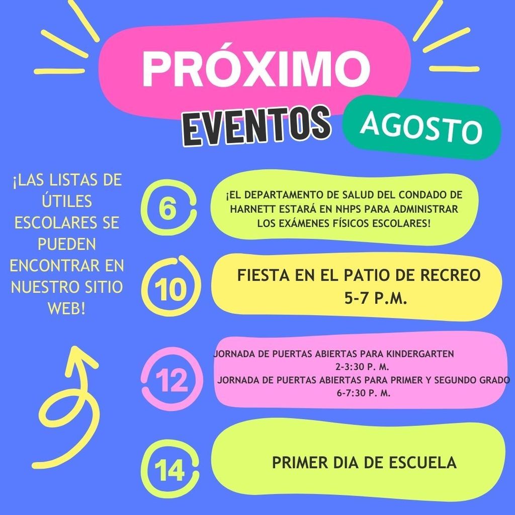 Spanish Upcoming Events for August 2024