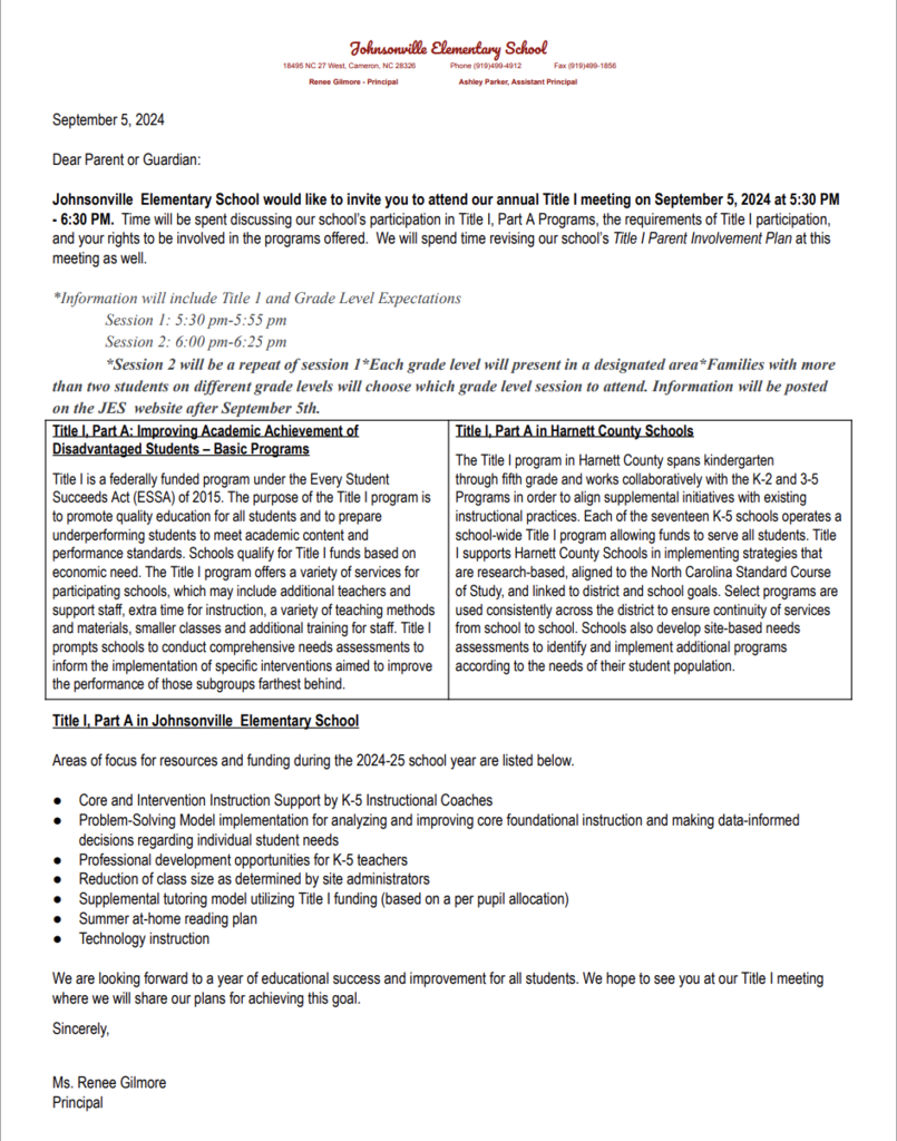 English version of the Parent Information Night overview. Parent Information Night is on September 5th from 5:30-6:30 pm. 