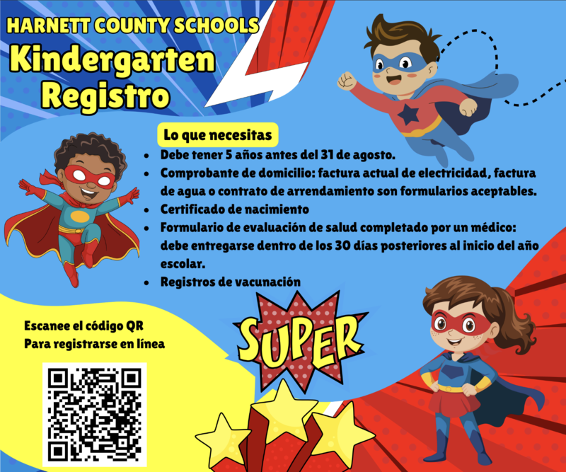 Kindergarten Registration Flyer- Spanish