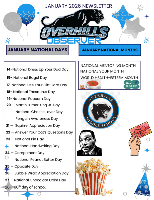 Overhills Middle School Student News Letter