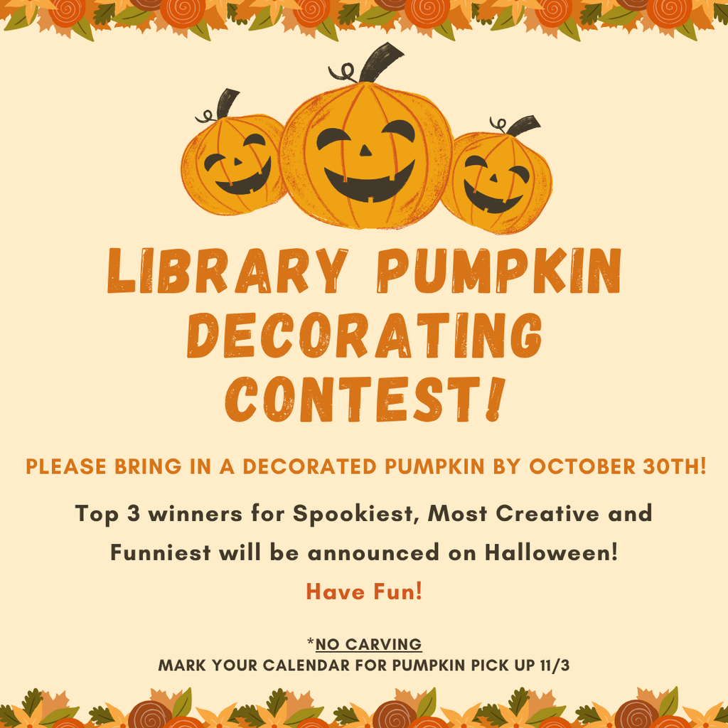 Library Pumpkin Decorating Contest