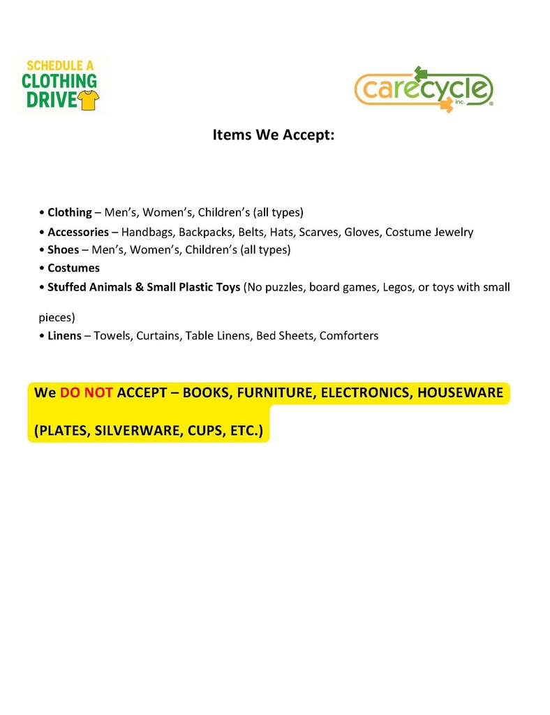 Clothing Drive