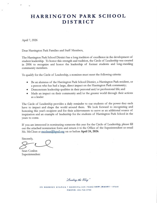 Circle of Leadership Nominations Due 4/26