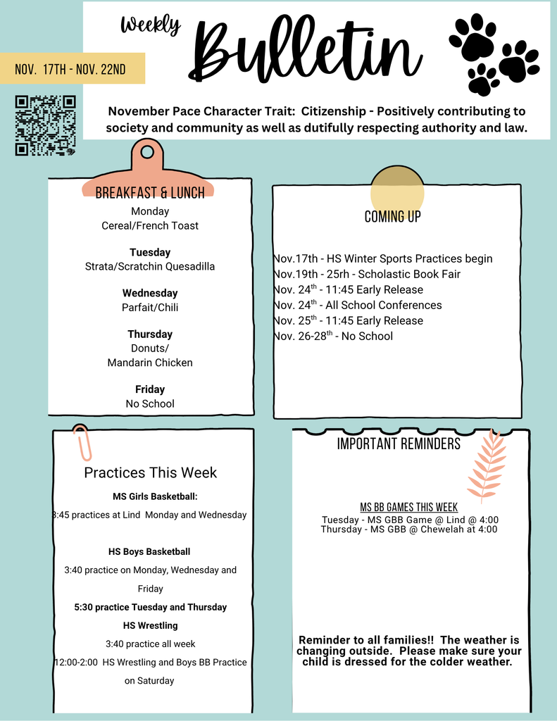 Weekly Bulletin November 17-November 22nd, 2025