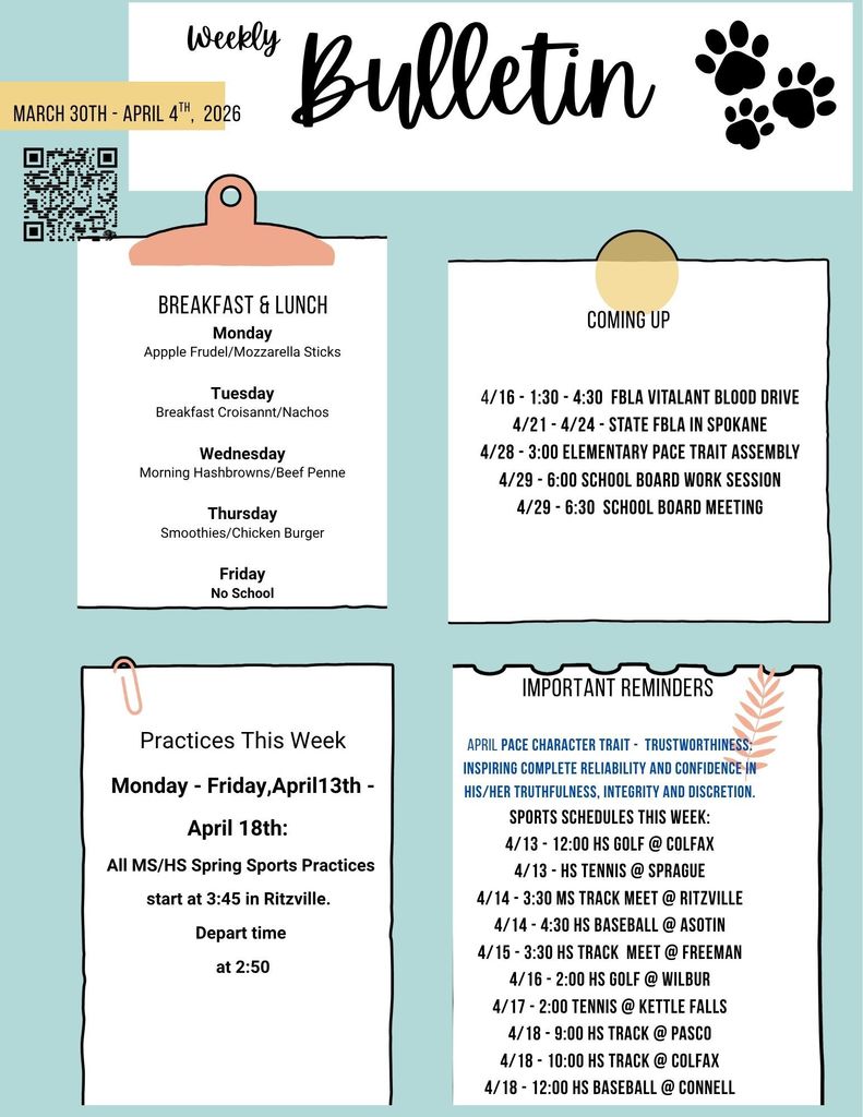 Weekly Bulletin 4/13/26 - 4/18/26