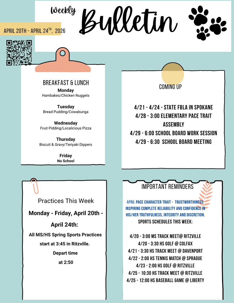 Weekly Bulletin 4/20/26 - 4/26/26
