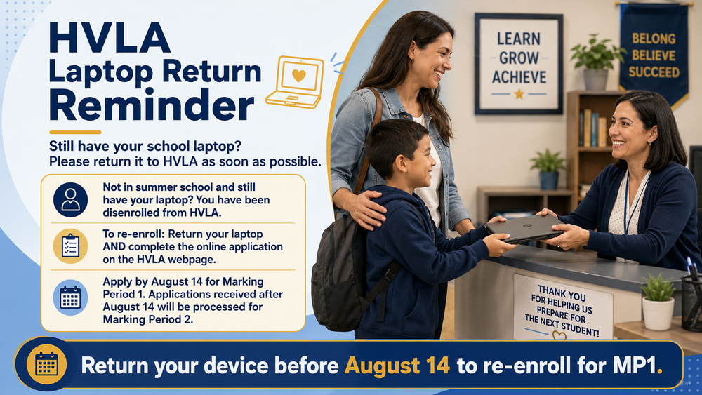 laptop return reminder