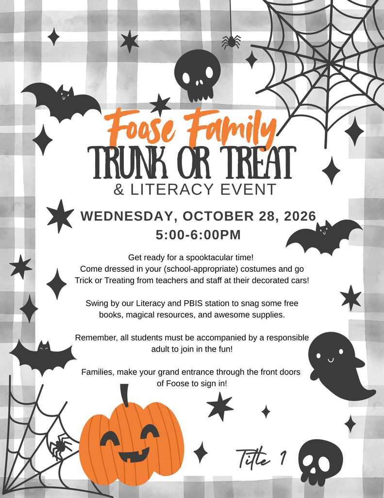 Foose Family Trunk or Treat English 