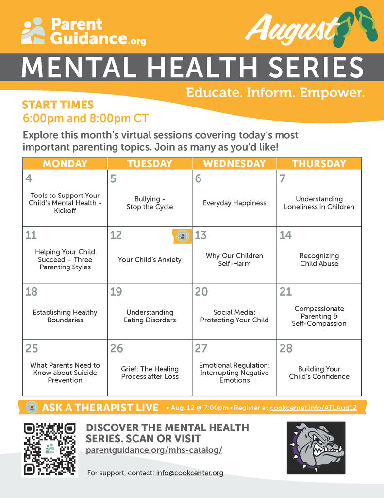 PG August Calendar