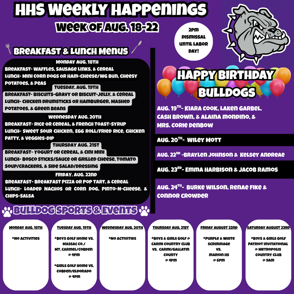 HHS Weekly Happenings 24-25