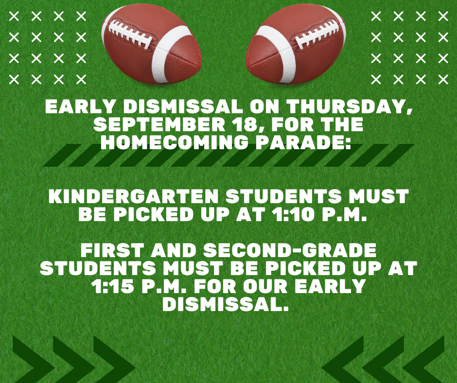 Early Dismissal on Thursday, September 18 