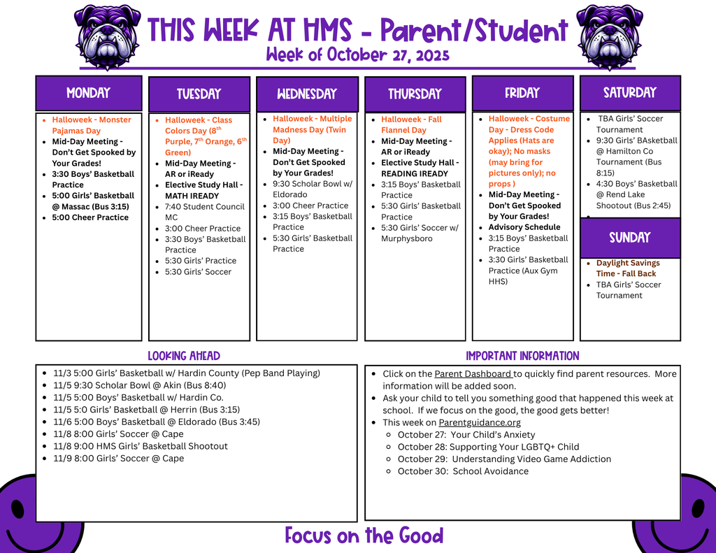 Parent This Week at HMS 1027