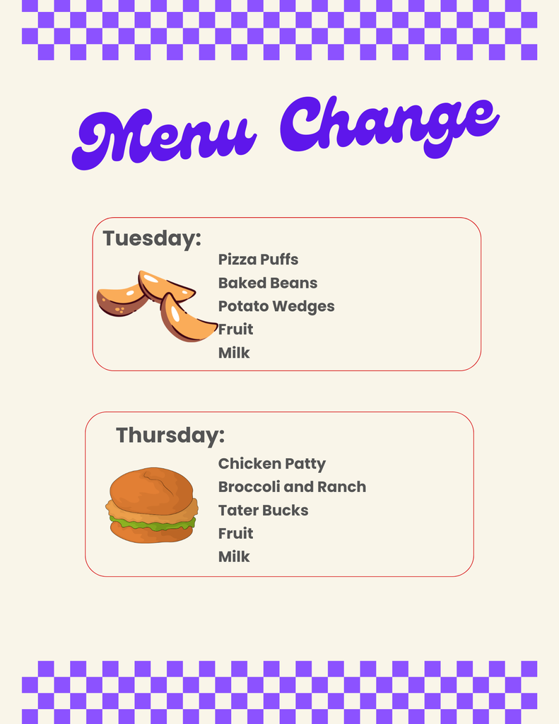 Menu Change