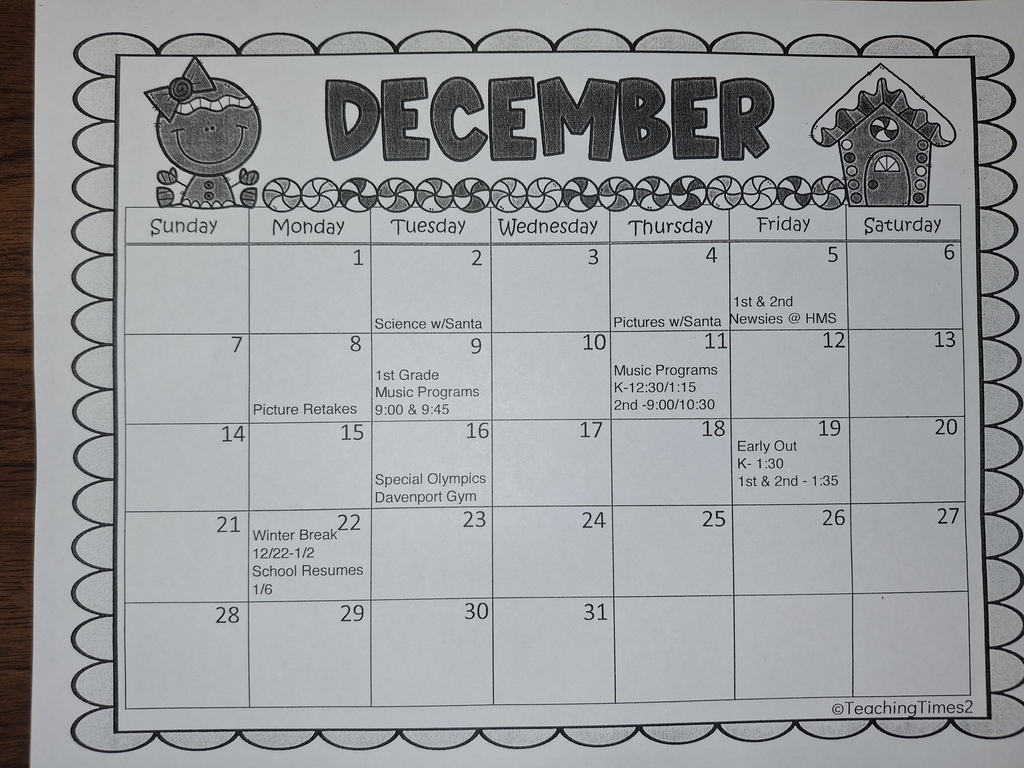 December Menu