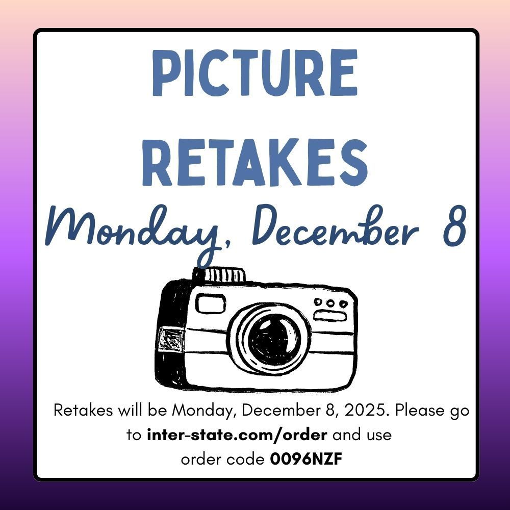 Picture Day Classroom Announcement in Blue Illustrative Style