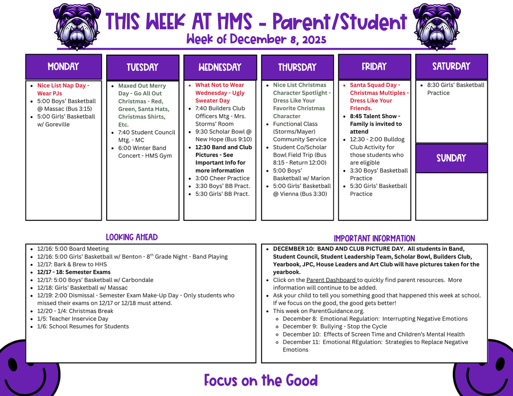 This week at HMS 12-8