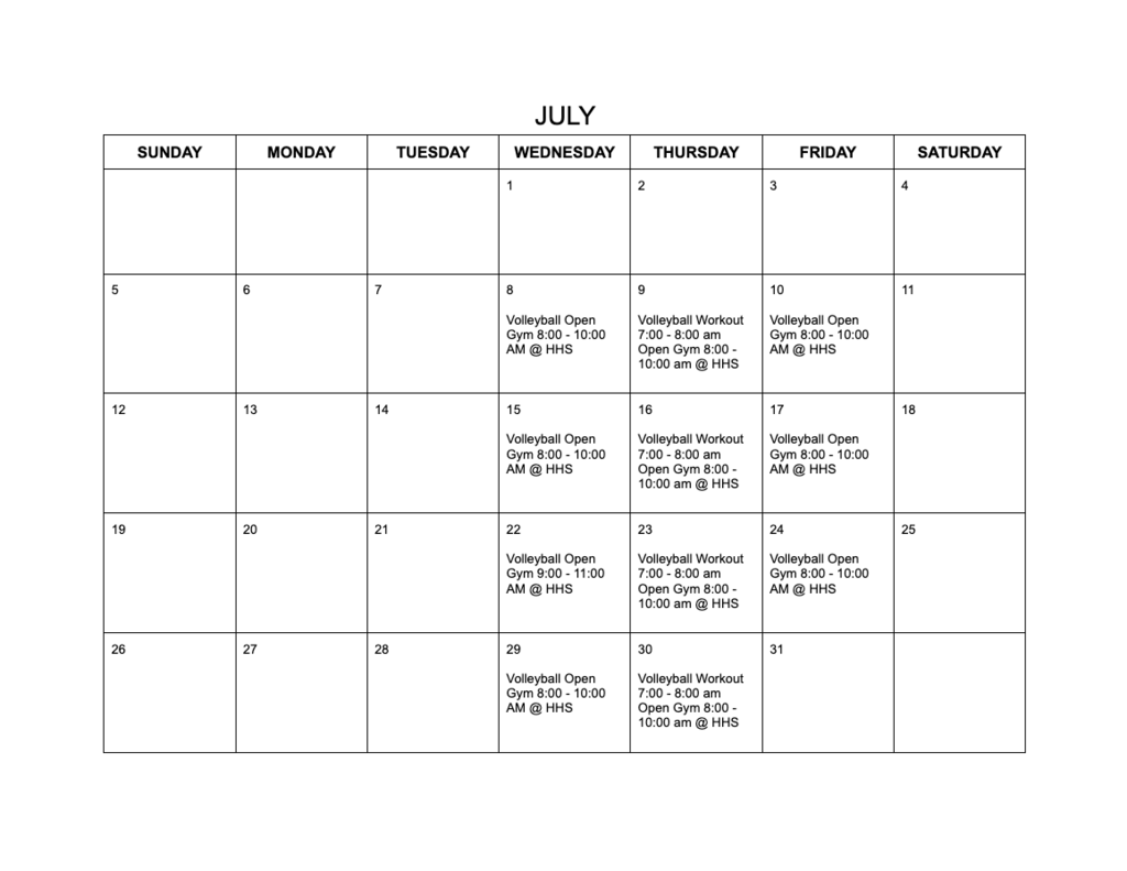 VOLLEYBALL OPEN GYM