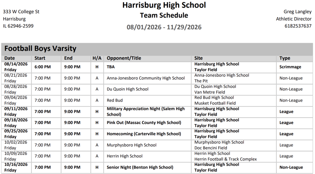 Varsity Football