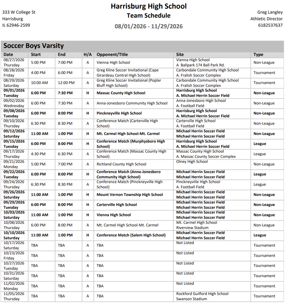 Boys Soccer