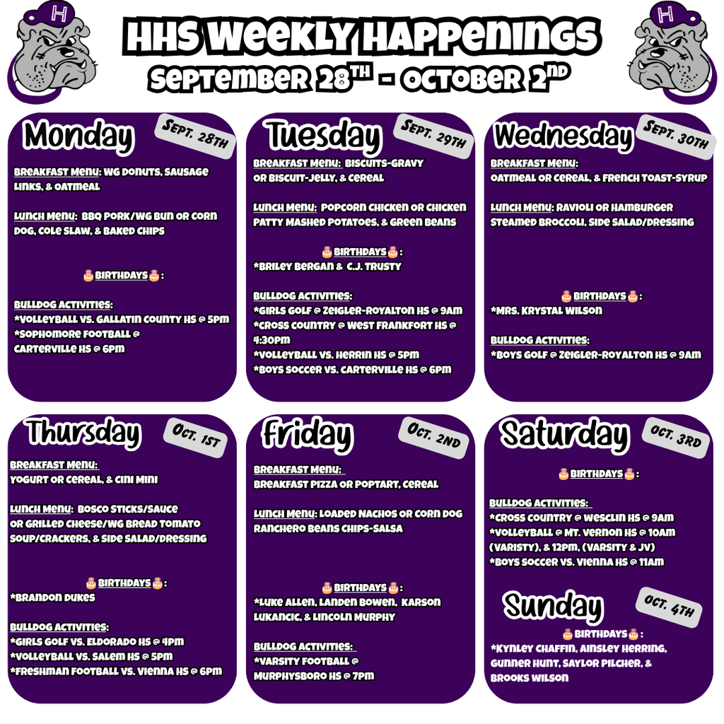 Week of 9/28