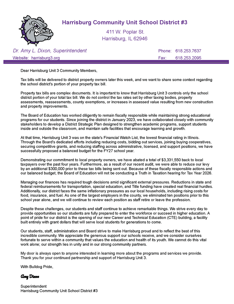 Tax Letter
