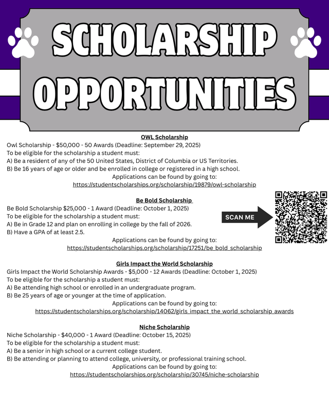 Scholarship opportunities