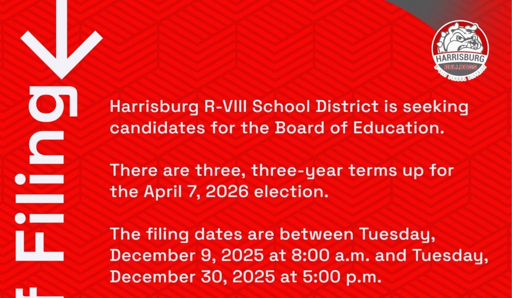 Notice of Filing: Harrisburg R-VIII School District Board of Education