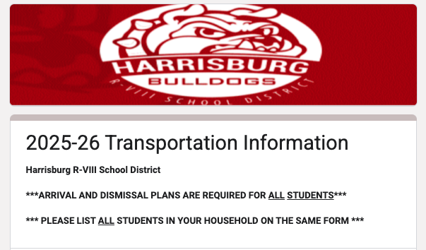 25-26 Transportation Form Header