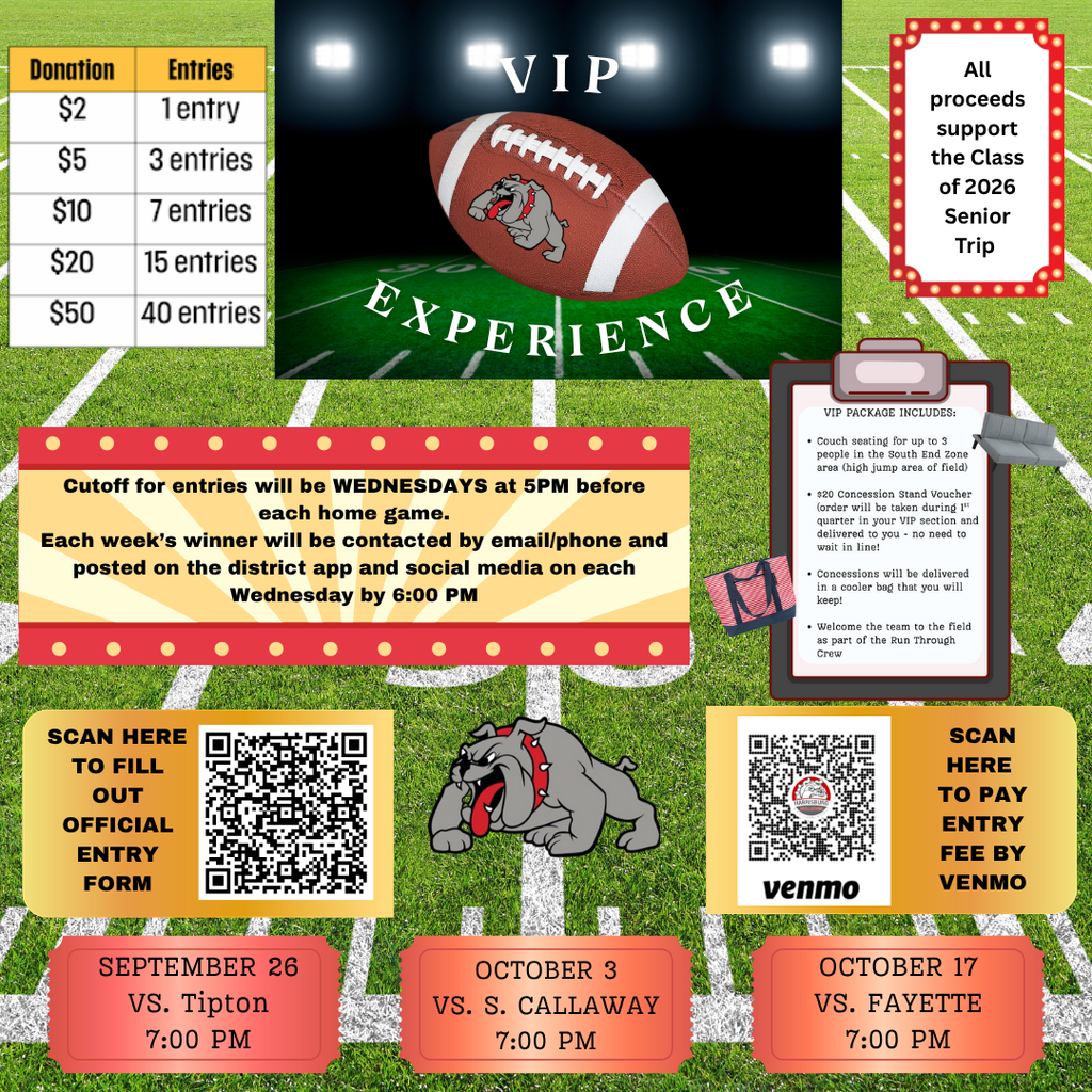 VIP Experience  Flyer for Oct. 3