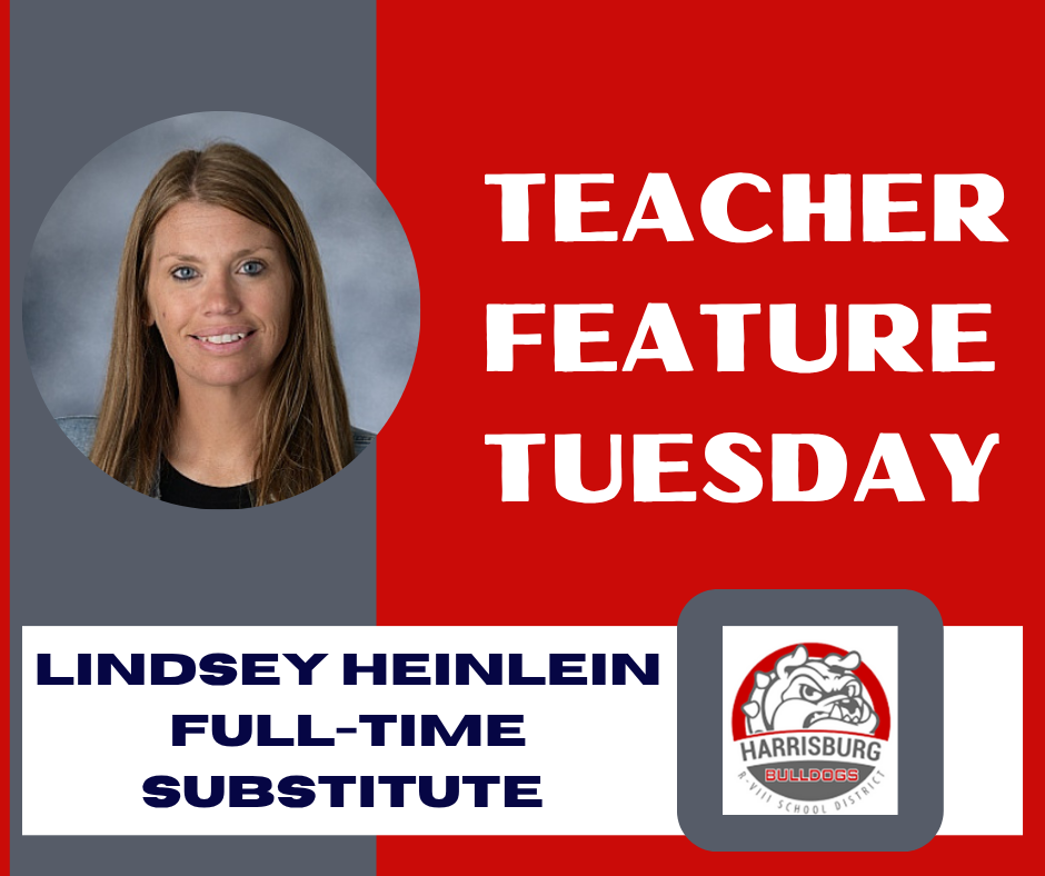 TFT graphic with image of Lindsey Heinlein and district logo